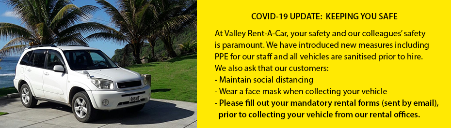 Valley Rent a Car Covid-19 Customer Update